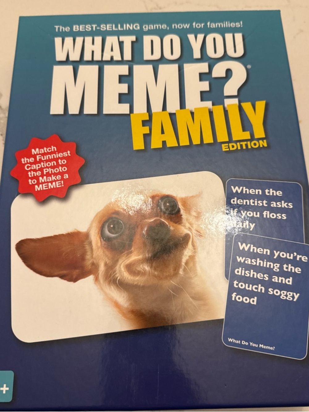 What Do Meme? Family Edition Party Game - Blue Box